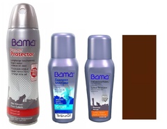 Zestaw do pielęgnacji zamszu i nubuku czyszczenie i farbowanie bama ciemny brąz