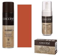 Coccine zestaw do renowacji zamszu i nubuku pianka, gumka, ravvivant brązowy 14