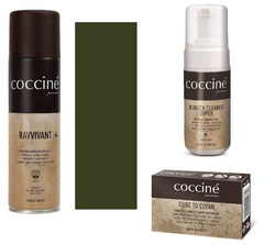 Coccine zestaw do renowacji zamszu i nubuku pianka, gumka, ravvivant khaki 321