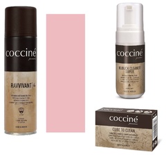 Coccine zestaw do renowacji zamszu i nubuku pianka, gumka, ravvivant różowy 25