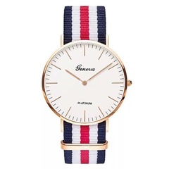 Zegarek damski męski geneva nylon klasyczny