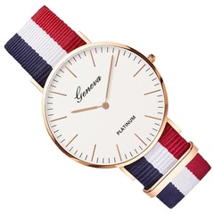 Zegarek damski męski geneva nylon klasyczny