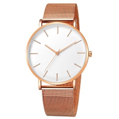 Zegarek damski pasek mesh elegancki rose gold