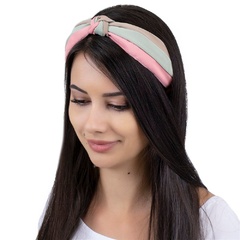 Opaska do włosów turban węzeł pin up pastelowa