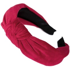 Opaska do włosów szeroka węzeł turban welurowa