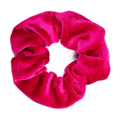 Gumka do włosów scrunchies frotka welurowa różowa
