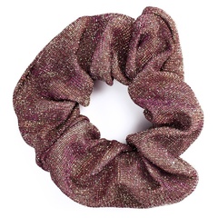 Gumka do włosów brązowa scrunchie brokat