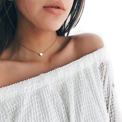 Naszyjnik serce rose gold stal chirurgiczna 316l