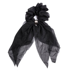 Gumka do włosów kokarda apaszka scrunchies czarna