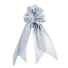 Gumka do włosów kokarda apaszka scrunchie błękitna