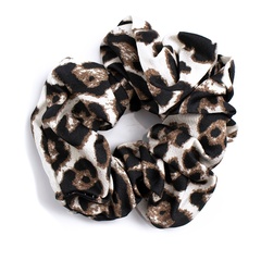 Gumka do włosów frotka scrunchies panterka ecru