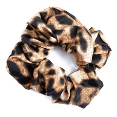 Gumka do włosów frotka scrunchies panterka brązowa