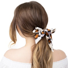 Gumka do włosów frotka scrunchie apaszka ecru