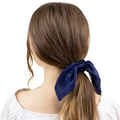 Gumka do włosów granatowa apaszka scrunchies