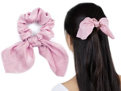 Gumka do włosów różowa apaszka scrunchies frotka