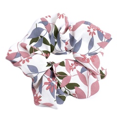 Gumka do włosów frotka scrunchies różowa kwiaty 