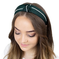 Opaska do włosów turban węzeł pin up zielona