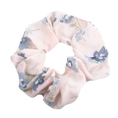 Gumka do włosów frotka kwiaty scrunchies różowa