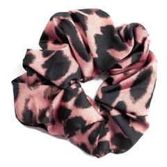 Gumka do włosów scrunchies panterka różowa frotka