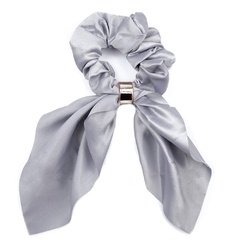Gumka do włosów frotka scrunchies kokarda szara