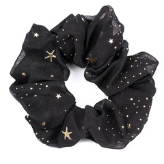 Gumka do włosów gwiazdki scrunchies czarna frotka