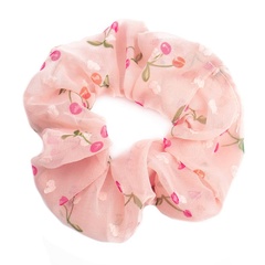 Gumka do włosów szyfon scrunchie brzoskwiniowa 