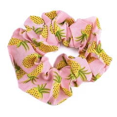 Gumka do włosów ananasy scrunchies różowa frotka