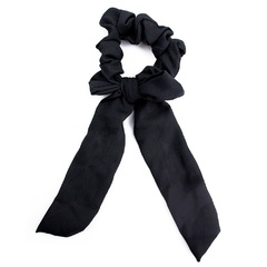 Gumka do włosów scrunchie apaszka kokarda czarna