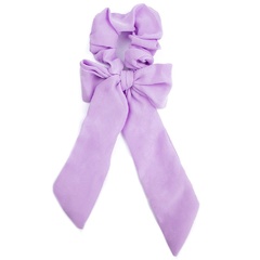 Gumka do włosów scrunchie apaszka kokarda fiolet