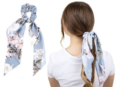 Gumka do włosów scrunchies apaszka kokarda kwiaty