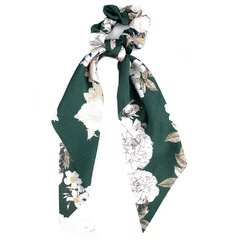Gumka do włosów scrunchies apaszka kokarda zielona