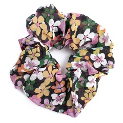 Gumka do włosów scrunchies kwiaty kolorowa frotka