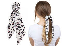 Gumka do włosów kokarda apaszka scrunchie panterka