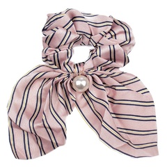 Gumka do włosów frotka scrunchies paski beżowa