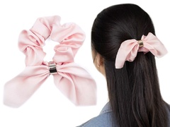 Gumka do włosów apaszka frotka scrunchies różowa