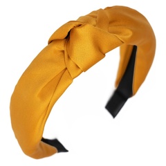 Opaska do włosów węzeł musztardowa turban sztywna
