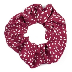 Gumka do włosów scrunchie czerwona kropki frotka