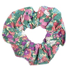 Gumka do włosów scrunchies kolorowa kwiaty frotka