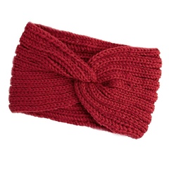 Opaska do włosów zimowa turban czerwona węzeł