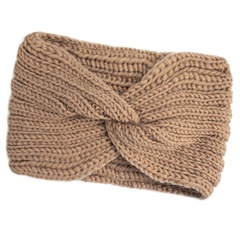Opaska do włosów zimowa turban beżowa węzeł