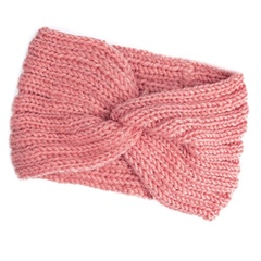 Opaska do włosów zimowa turban pomarańczowa węzeł