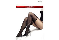 Zazu s04 marilyn - rajstopy w kropki imitujące zakolanówki 20/40 den