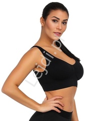 Czarny biustonosz do ćwiczeń, do jogi, fitnessu, zumby 5003