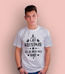 Last kristmas t-shirt męski biały l