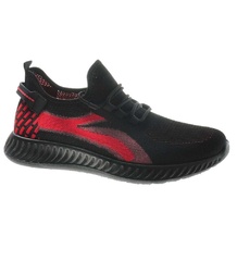 Pantofelek24.pl | lekkie sportowe buty męskie czarno czerwone
