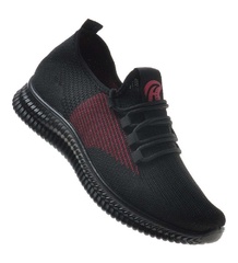 Pantofelek24.pl | lekkie sportowe buty męskie black-red