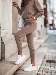 Damski dres z kapturem - mocca