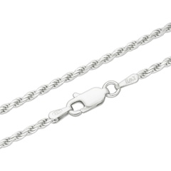 Srebrny łańcuszek splot rope