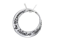 Miłosny srebrny wisiorek be my valentine todey ...