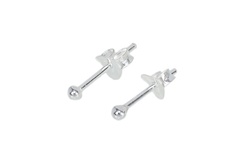 Srebrne kolczyki kuleczki 3 mm